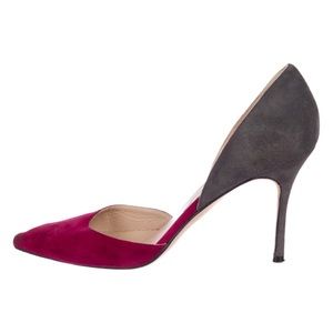 Manolo Blahnik Tayler d’Orsay Bicolor Pumps
